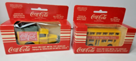 Coca Cola Coke Diecast Metal Toys Truck &amp; Double Decker Bus Vintage Set ... - $14.80