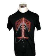 Star Wars Men&#39;s T-Shirt The Force Awakens Kylo Ren Light Saber Black Size Medium - £20.27 GBP