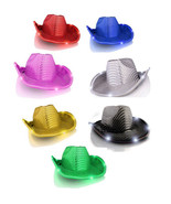 LED Cowboy Hats - Assorted Colors Pack of 12 Sequins Adjustable Size - $3,127.88 MXN
