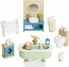 Le Toy Van - Daisylane Bathroom Premium Wooden Toys Dolls House Accessories - $44.98