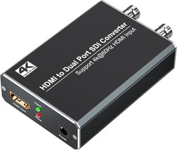 4K 60Hz HDMI to SDI Converter Support Dual Port SDI Outputs Simultaneously Compa - £61.86 GBP