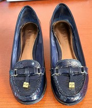 Ralph Lauren Women&#39;s Shoes 6B Black Rory Wedge Loafer Tassels Leather, - $28.57
