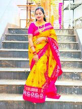 Elegant Sambalpur silk Saree | Handwoven Traditional Indian Saree | Bridal  - $90.79