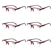 6 Pairs Womens Ladies Half Frame Classic Reading Glasses Spring Hinge Re... - £9.96 GBP