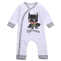 NEW Batman Baby Boys White Long Sleeve Romper Jumpsuit - £5.66 GBP