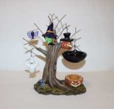 Yankee Candle Halloween Tree With Tea Light Tart Warmer Ghost Witch Pumpkin Bat - £46.97 GBP