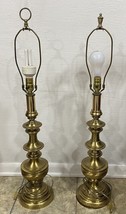 Vintage Pair Of Stiffel Brass MCM Lamps Beautiful Working Condition - £212.95 GBP