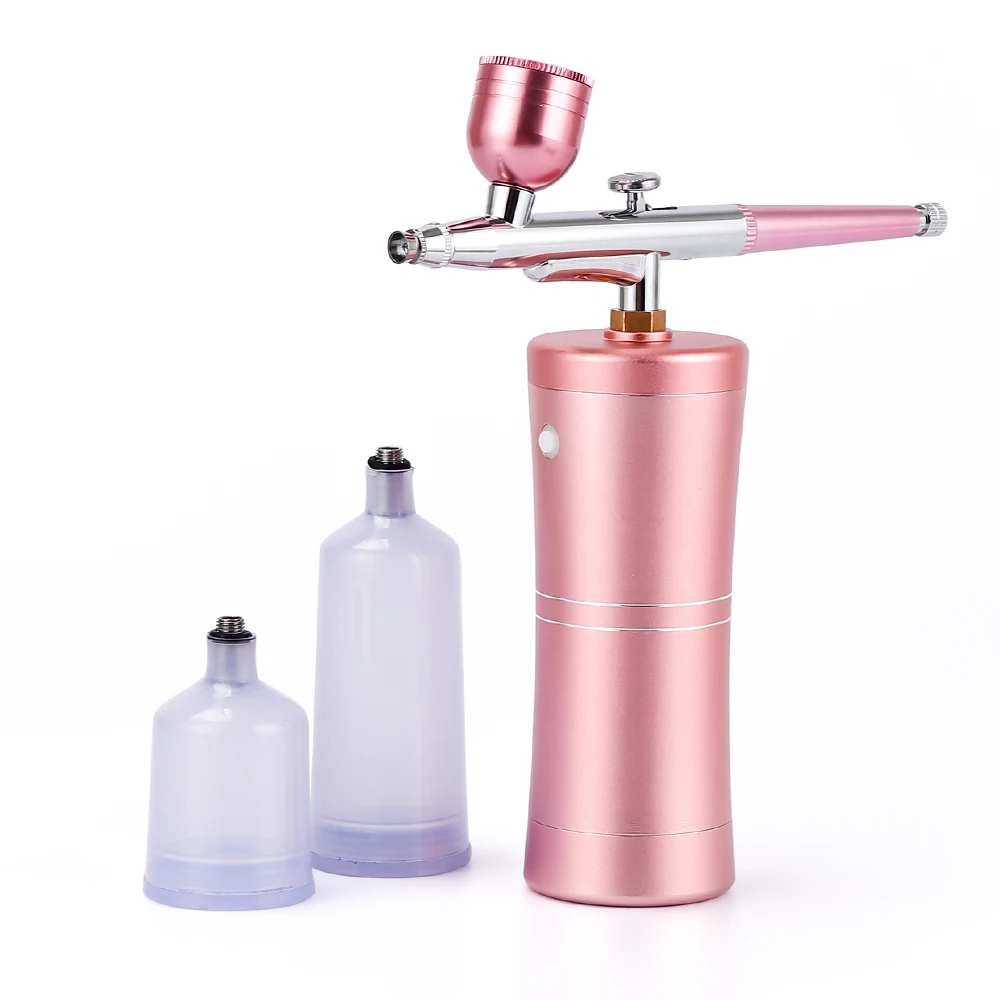 House Home Top 0.4mm Pink Mini Air Compressor Kit Air-Brush Paint Spray ... - $53.00