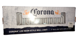 Blue LED Corona Logo Neon Style Lighted Wall Sign Home Bar Beer Restaura... - $98.95
