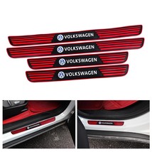 Brand New 4PCS Universal Volkswagen Red Rubber Car Door Scuff Sill Cover... - £11.79 GBP