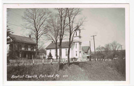 Baptist Church Portland Pennsylvania RPPC real photo postcard - £5.93 GBP