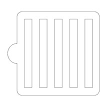 Stripe 0.5 Inch Pattern Stencil for Cookies or Cakes USA Made LS9010 - $91.95 MXN