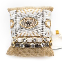 Turkish Evil Eye Bracelet Set Greek Eye Bracelet For Women Pulseras Femme Handma - £42.87 GBP