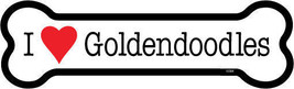 I Heart (Love) Goldendoodles Dog Bone Fridge/Car Magnet 2&quot;x7&quot; USA Waterp... - $4.99