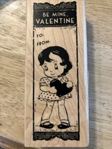 Valentine Inkadinkado Dawn Houser Heart Be Mine Rubber Stamp 60-00445 New - £14.93 GBP