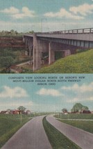 Akron Ohio OH North-South Freeway Postcard A25 - £2.35 GBP