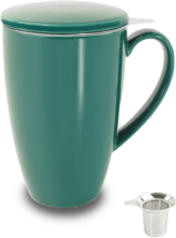 Big Dory Porcelain Tea Mug with Infuser 15 oz Green NEW - £21.15 GBP