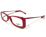 Ray-Ban Eyeglasses Frames RB7011 2305 Polished Red White Rectangular 50-... - £55.04 GBP