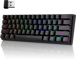 60 Percent Wireless Mechanical Gaming Keyboard, Type-C/Bluetooth, 2.4G,, Black. - £41.79 GBP