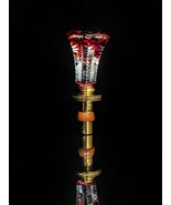 Faberge Ruby Red and Clear Cut Crystal Bottle Stopper - $582.47 CAD