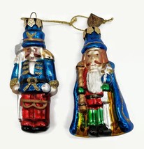 Thomas Paccon Christmas Ornament Glass Pair Nut Crackers Holiday Decoration - £10.07 GBP