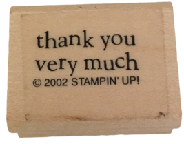 Stampin Up Rubber Stamp Thank You Very Much Card Making Words Small Superlatives - £2.35 GBP