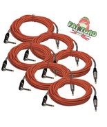 Guitar Cables (6 Pack) Right Angled Instrument Cord by FAT TOAD - 20FT 1... - $62.90 CAD
