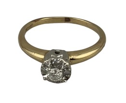 Diamond Women&#39;s Cluster ring 14kt Yellow Gold 420261 - £202.14 GBP