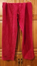 Sag Harbor Sport Sweat Pants Women’s Size L Red Open Leg No Pockets - £9.38 GBP