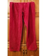Sag Harbor Sport Sweat Pants Women’s Size L Red Open Leg No Pockets - $16.04 CAD