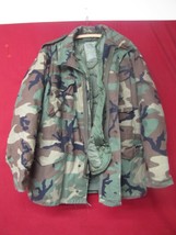 US Army Military Woodland Camo BDU Field Jacket. XL with Liner - £38.93 GBP
