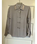 Expose Top Blouse Size S Gray Bottom-Up - $17.82