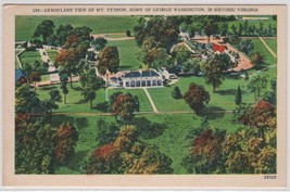 Vintage Postcard Aeroplane View Home Of George Washington Mount Vernon Virginia - £3.95 GBP