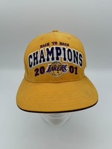NBA Los Angeles Lakers 2001 Back To Back Champions Yellow Hat Cap Mens - £14.70 GBP