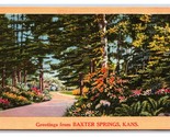Generic Scenic Greetings Country Road Baxter Springs Kansas Linen Postca... - £3.14 GBP