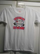 Dalmatian Boys Sz S I may be Small but I am the boss tshirt tee white co... - $9.90