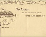 The Crags Placemat The Friendly House on the Hill Estes Park Colorado - $11.88
