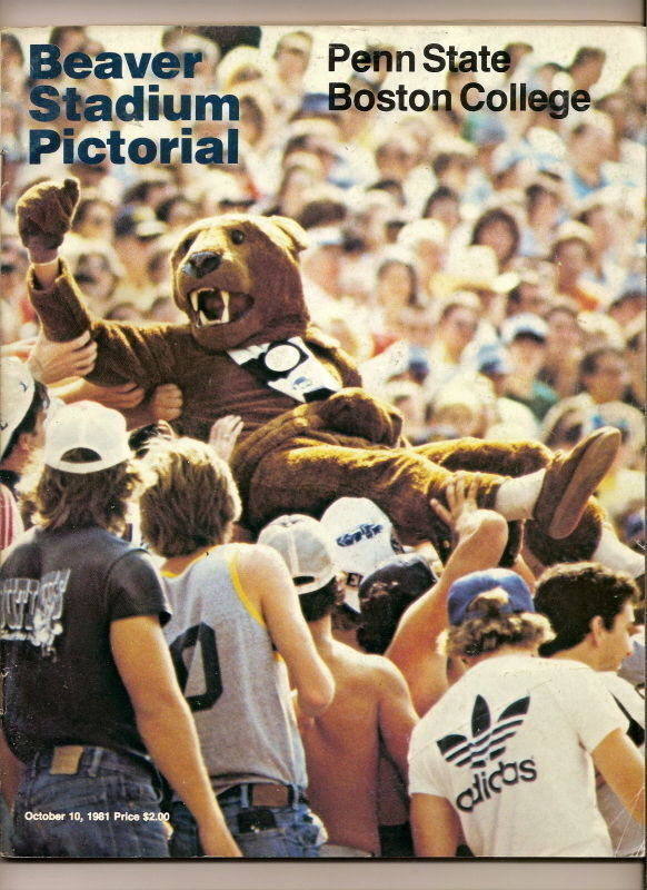 1981 NCAA football Program Boston College @ Penn State Oct 10th - $20.06