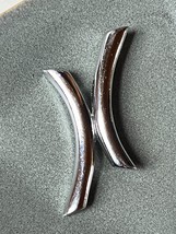 Estate Large Silvertone Abstract Letter Initial H Pin Brooch – 2 and 5/8th’s x - £8.89 GBP