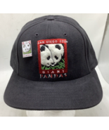 Vintage San Diego Zoo Giant Panda Red Black Sand Snapback Trucker Hat Ca... - $18.49