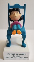 Vintage Peanuts Snoopy LUCY VAN PELT crabby cranky chair figure w/box Willitts - £79.92 GBP