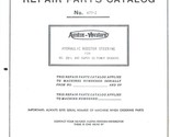 Austin-Western Hydraulic Booster Steering Repair Parts Catalog No. 477-Z... - $9.99