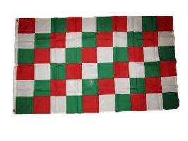 3x5 Christmas Colors Checkered Red Green and White Flag 3&#39;x5&#39; Banner Grommets - £3.85 GBP