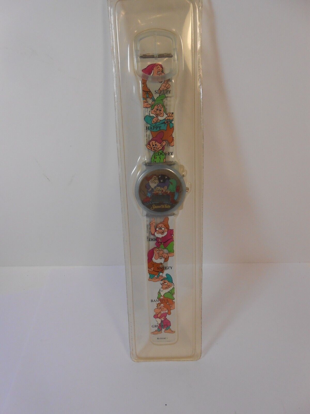 VINTAGE DISNEY&#39;S SNOW WHITE &amp; THE SEVEN DWARFS DIGITAL WATCH-NEW IN SEAL... - $9.05