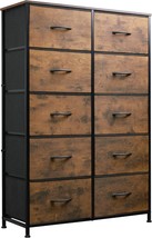 Wlive Tall Dresser For Bedroom With 10 Fabric Drawers, Organizer Units For - $67.97