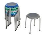 Daisy Stackable Stool Set, Flexible Seating, Contemporary, 8-Piece - £197.96 GBP