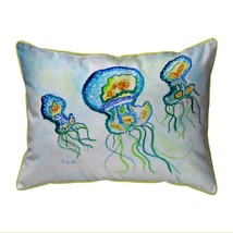 Betsy Drake Three Jellyfish Extra Large Zippered Pillow 20x24 - £48.55 GBP