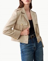 Nili Lotan Lise Cropped Military Blazer Size L - $17,471.58 MXN