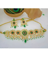 Joharibazar Kundan Gold Plated Wide Choker Earring Jewelry Set Ramdan Gi... - €30,17 EUR