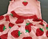 Children&#39;s Girls Carters Strawberries 1 Piece w/Skirt Pink Ruffles 3 mon... - £4.60 GBP